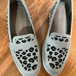 Cole Haan ZeroGrand Leopard Print Loafers - Gray and Black